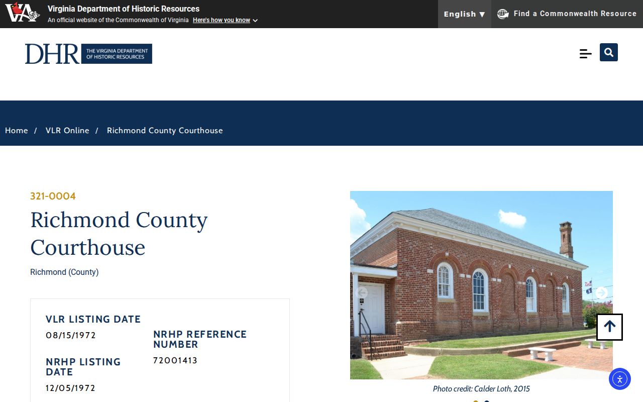 Richmond County criminal court records historic courthouse